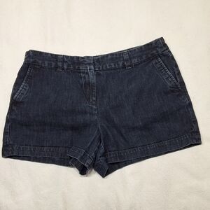 Ann Taylor Loft Dark Denim Shorts Size 10